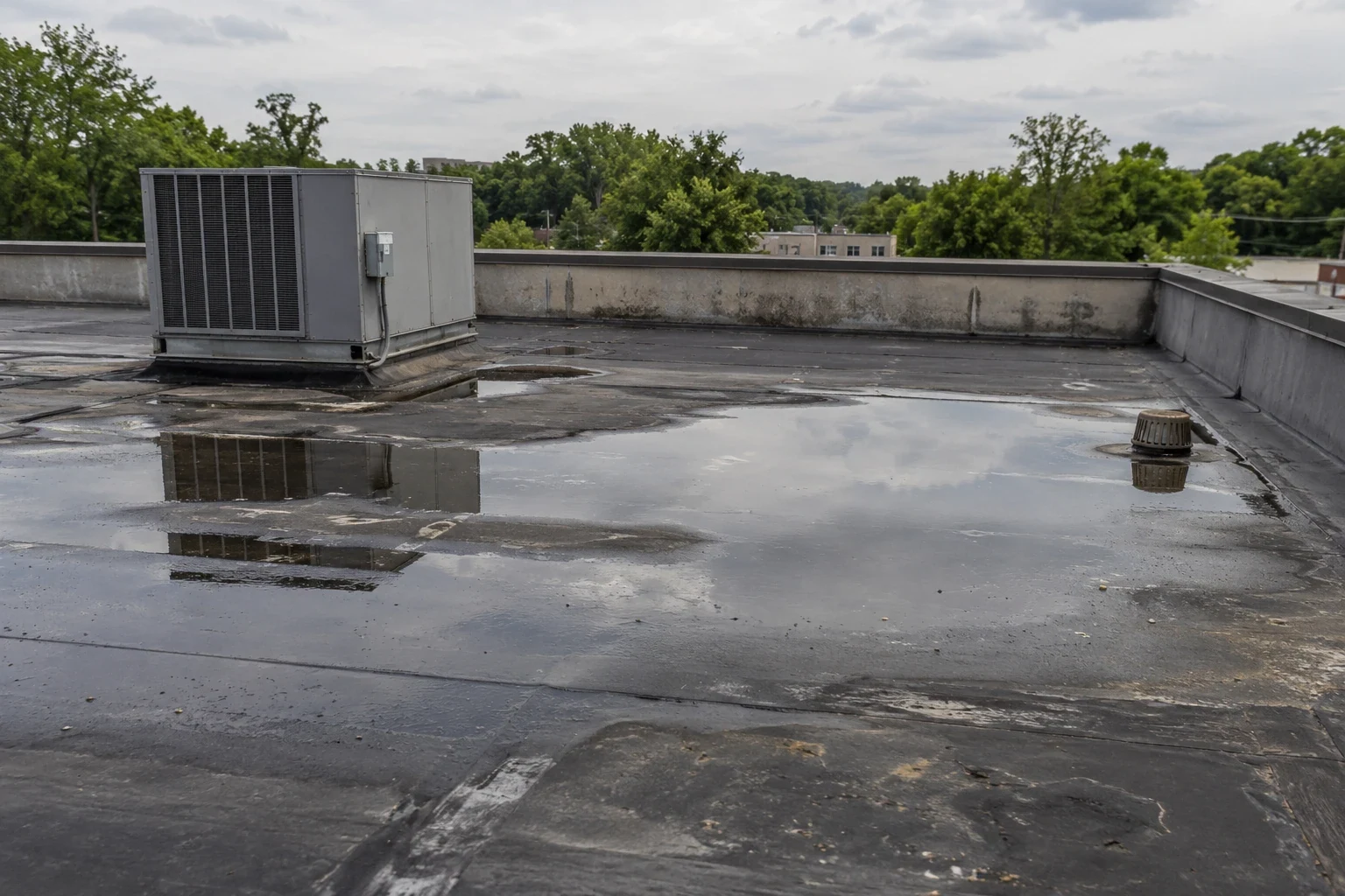 Commercial Ponding Water Roof Repair in Garland, TX